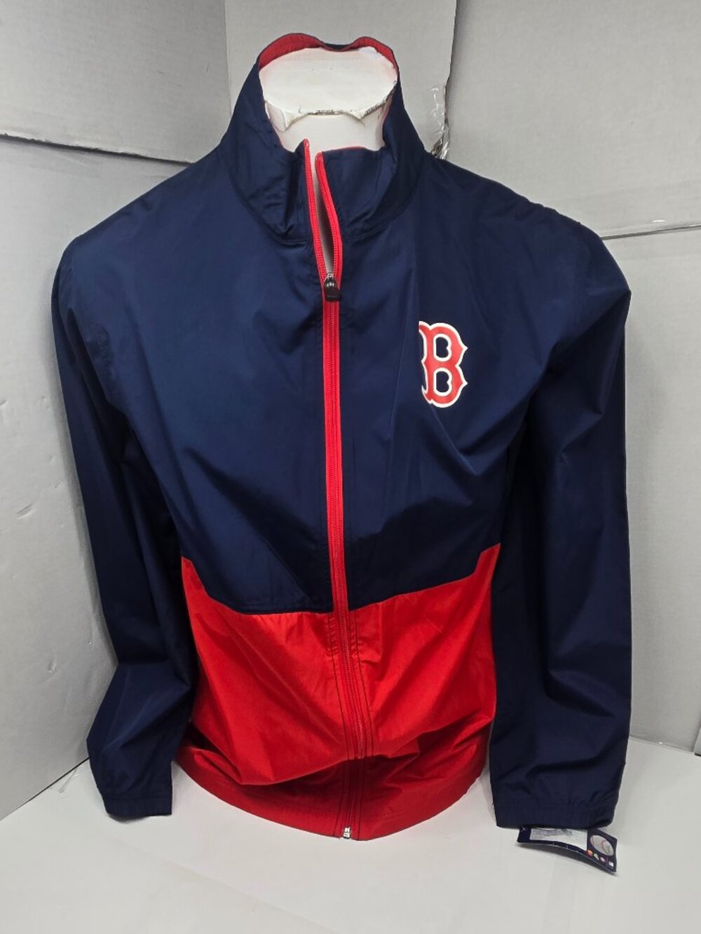 NWT Majestic Boston Red Sox Full Zip Windbreaker Jacket Men's M MLB